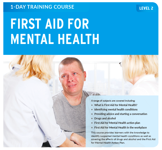 First Aid for Mental Health – Level 2 – B&R First Aid Training Ltd